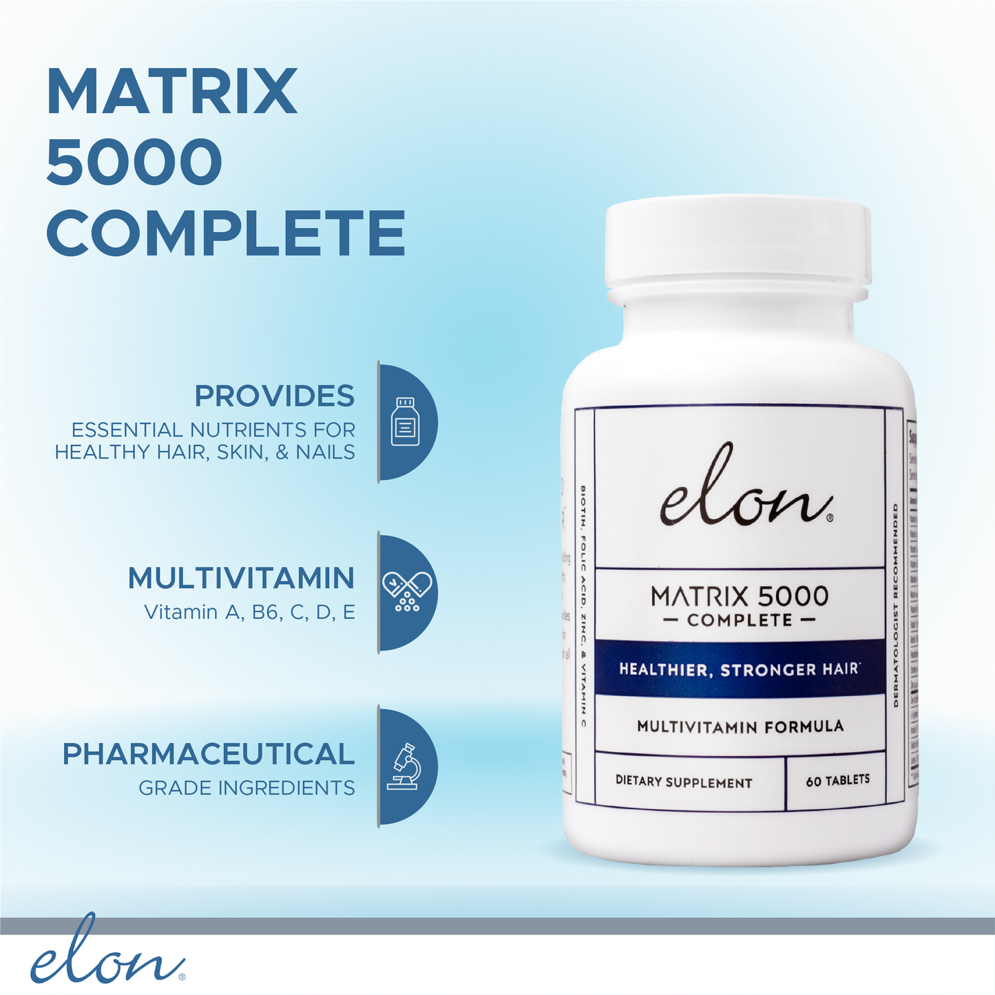 Elon Matrix 5000 Complete Multivitamin for Healthier & Stronger Hair