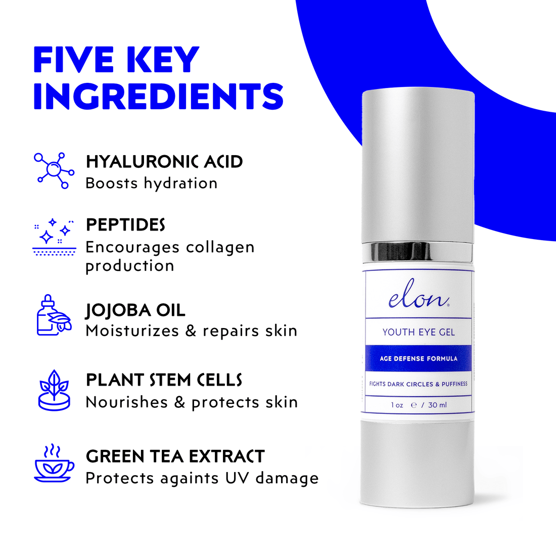 Elon Youth Eye Gel: Targets Dark Circles and Puffiness - elonessentials.com