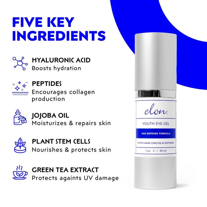 Elon Youth Eye Gel: Targets Dark Circles and Puffiness - elonessentials.com