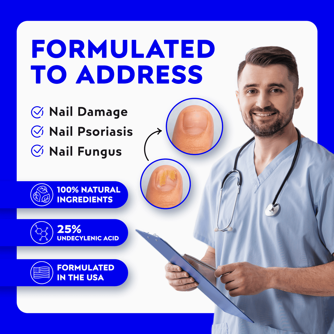 Elon Essentials Dual Defense Anti - Fungal Front of Bottle