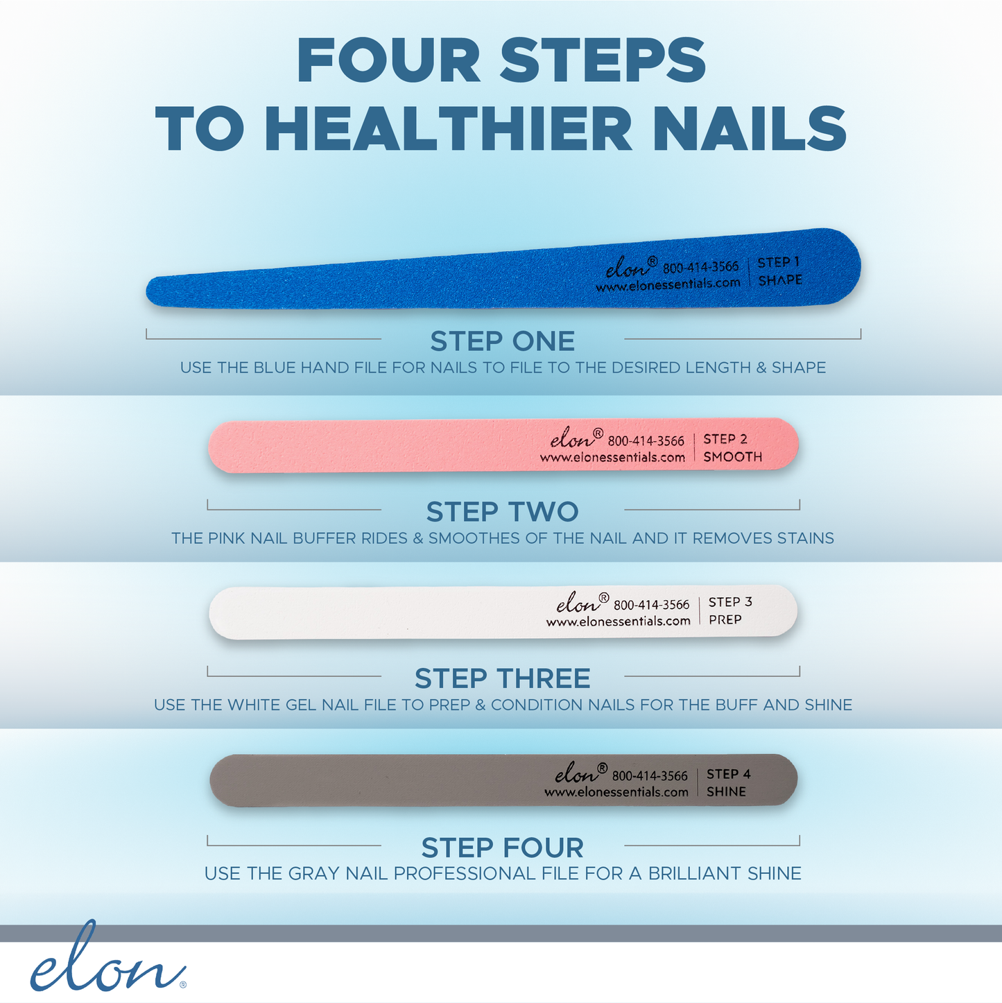 Elon Professional Nail Care File System