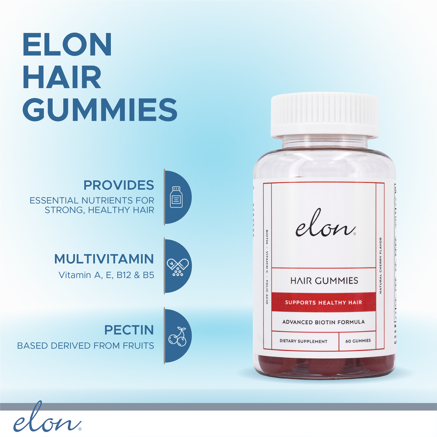 Elon Hair Gummies For Healthier & Stronger Hair