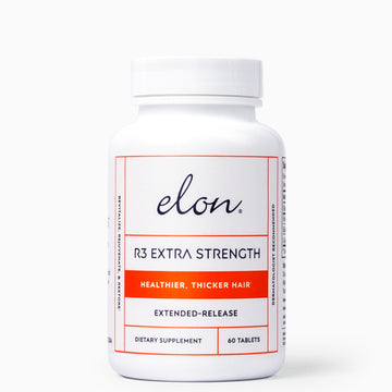 Elon R3 Extra Strength - Healthy Hair Vitamins - Front Image of Bottle
